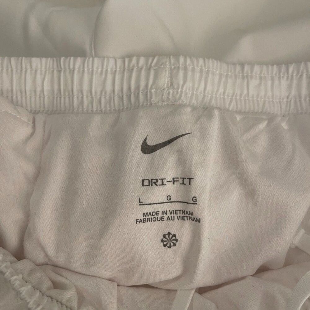 Nike Shorts Youth Girl's Large White Pull On Dri-Fit Lined Athletic Sheer  NWT - Picture 5 of 10